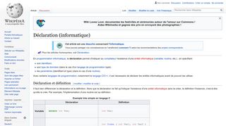 Déclaration (informatique) — Wikipédia