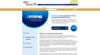 Immigration, Diversité et Inclusion Québec - ARRIMA: A new portal for ...