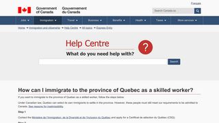 How can I immigrate to the province of Quebec as a skilled worker?