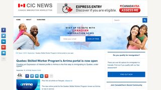 Quebec Skilled Worker Program's Arrima portal is now open ...