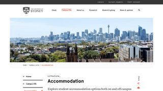 Student accommodation - The University of Sydney