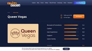 Queen Vegas - Best Online Casino Review & Ratings | Frutiyslots