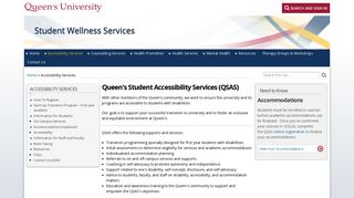 Accessibility Services | Student Wellness Services - Queen's University