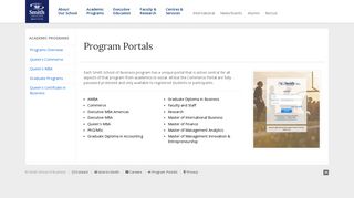 Smith School of Business - Program Portals