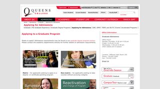 Applying for Admissions - Queens College, City University of New York