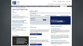 Portal Log-in/Citizen CUNY