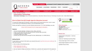 How to Claim Your QC Google Apps for Education ... - Queens College