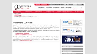 CUNYfirst at QC - Queens College, City University of New York