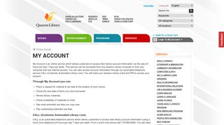 My Account | Queens Library