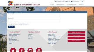Log in | Queen's University Library