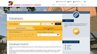 Databases | Queen's University Library