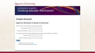 Queen's University Undergraduate Admissions: Application ... - Webapp