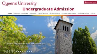 Undergraduate Admission, Queen's University, Canada |