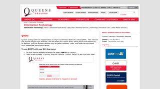 Connect to Q-Wifi - Queens College, City University of New York
