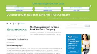 Queensborough National Bank And Trust Company | Online Banking ...