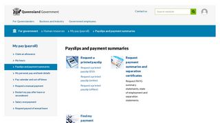 Payslips and payment summaries | For government | Queensland ...