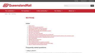 Wi-FiFAQ - Queensland Rail