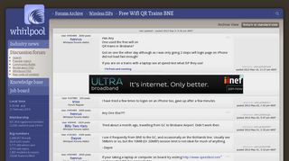 Free Wifi QR Trains BNE - Wireless ISPs - Whirlpool Forums