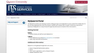 MyQueensU Portal | ITS - Queen's University