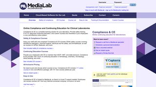 Online Compliance and CE Courses for Clinical Labs - MediaLab, Inc.