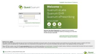 Log in to Quanum eLabs, EHR, ePrescribing - Care360