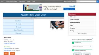 Quest Federal Credit Union - Kenton, OH - Credit Unions Online