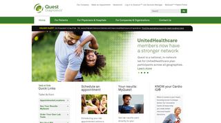 Quest Diagnostics : Homepage - Patient