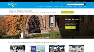 ProQuest | Databases, EBooks and Technology for Research