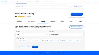 Working at Quest Merchandising: Employee Reviews | Indeed.com