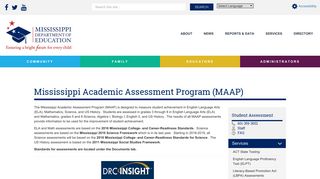 Mississippi Academic Assessment Program (MAAP) | The Mississippi ...