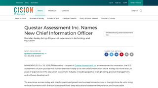 Questar Assessment Inc. Names New Chief Information Officer
