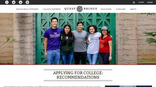 QuestBridge | Applying for College: Recommendations