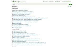 MyQuest : MyQuest™ Login Help - Quest Diagnostics