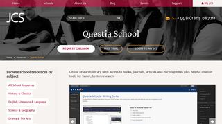 Questia School | JCS Online Resources