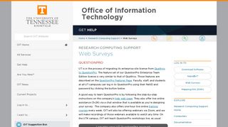 Web Surveys | Office of Information Technology