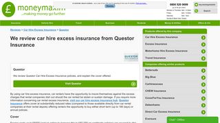 We review car hire excess insurance from Questor Insurance