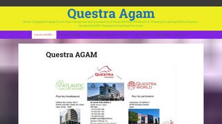 Questra Agam – When I Stopped Trying To Get Rich Tomorrow and ...