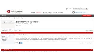 Questrader User Experience - RedFlagDeals.com Forums