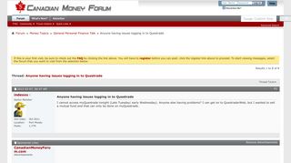 Anyone having issues logging in to Questrade - Canadian Money Forum