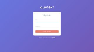 Signup | Quetext