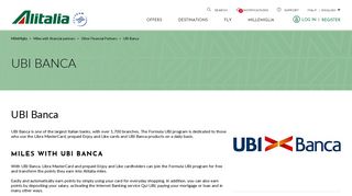 UBI Banca - Alitalia