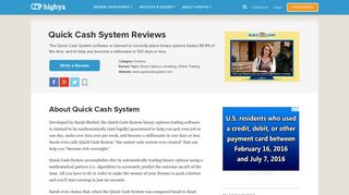 Quick Cash System Reviews - Is it a Scam or Legit? - HighYa