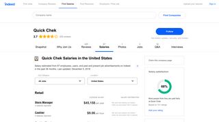 How much does Quick Chek pay? | Indeed.com