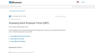 Accessing Quick Employer Forms (QEF) - Accountants Community