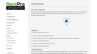Tenant Portal - Rent ProRent Pro