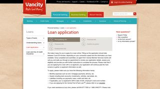 Loan application - Vancity