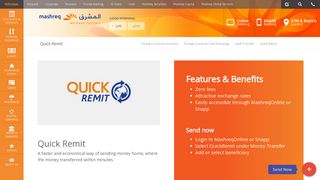 Quick Remit | Personal Banking | Mashreq Bank