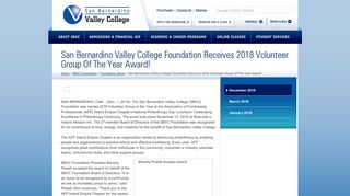 San Bernardino Valley College Foundation Receives 2018 Volunteer ...