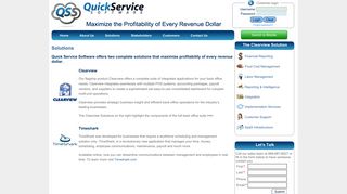 Quick Service Software Solutions