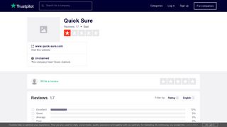 Quick Sure Reviews | Read Customer Service Reviews of www.quick ...